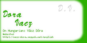 dora vacz business card